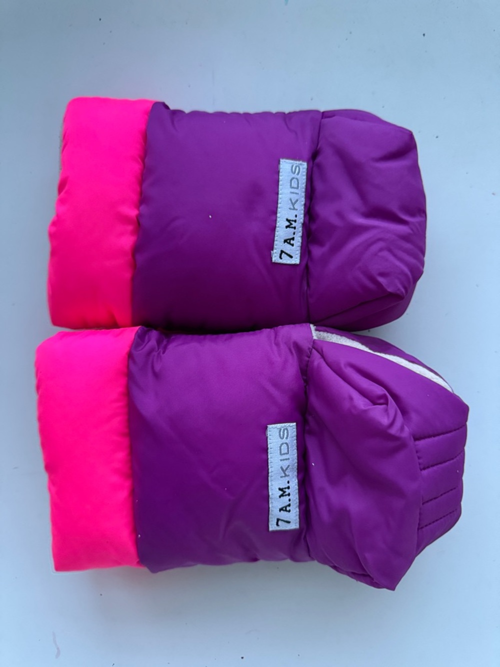7 A.M. Enfant Kids Purple & Hot Pink Mittens